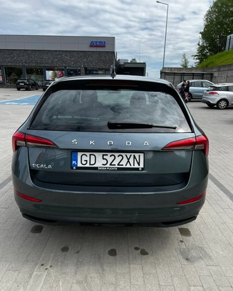 Skoda Scala cena 85000 przebieg: 37513, rok produkcji 2021 z Gdańsk małe 16